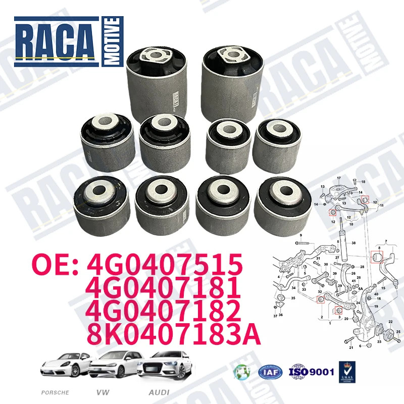 For Audi A4 S4 B8 Avant A5 8T Sportback Q5 8R S5 Front Suspension Control Arm Bush Kit 4G0407515 4G