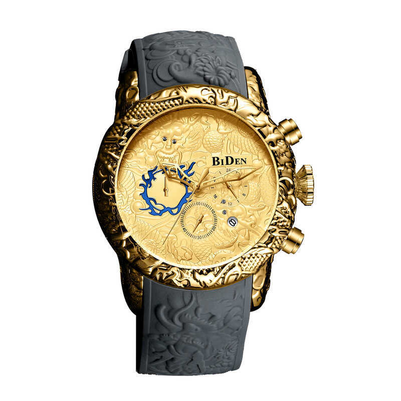 Biden นาฬิกาผู้ชายมัลติฟังก์ชั่น Chronograph แฟชั่น Casual Quartz Watch Factory