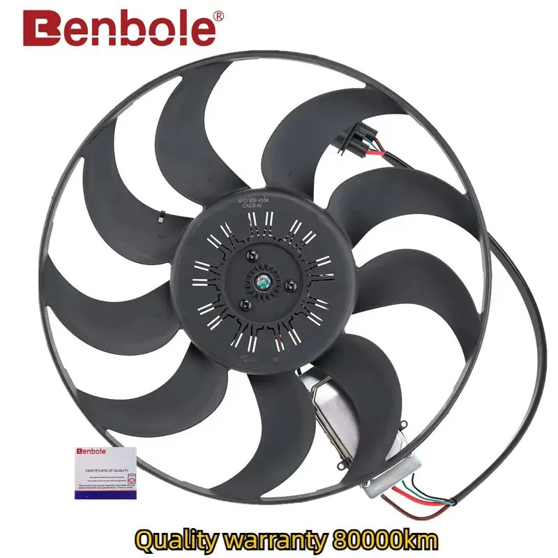 OEM 4F0959455K Left Driver Side Engine Radiator Cooling Fan Motor For AUDI A6 C6 S6 2.7TDI 3.0TDI D