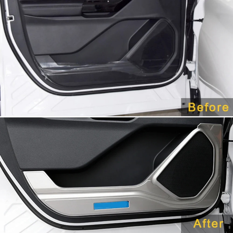 For Ford Explorer U625 2020-2024 Accessory Stainless Steel Inner Door Anti-kick Pad Cover Trim Fram