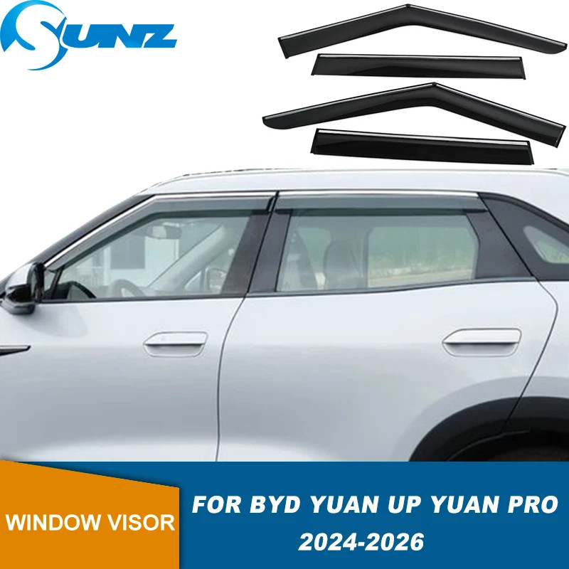 Side Window Deflector For BYD Atto 2 Yuan UP Yuan Pro S1 Pro 2024 2025 2026 Car Window Visor Weathe