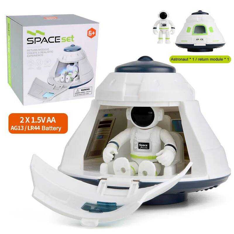 C Space Rocket Toy Astronaut Spaceship Toy Kids Early Eduion Toy Birthday Gift For Boys Girls