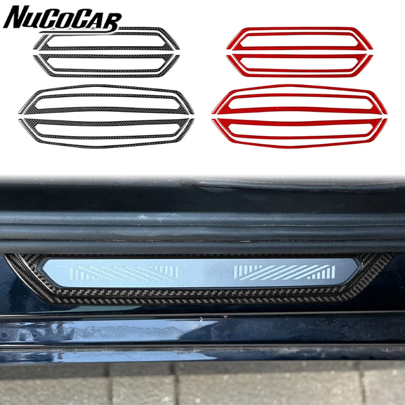 For BMW 5 Series i5 G60 G68 2024 2025 Carbon Fiber Door welcome sill strips panel Car Accessories I