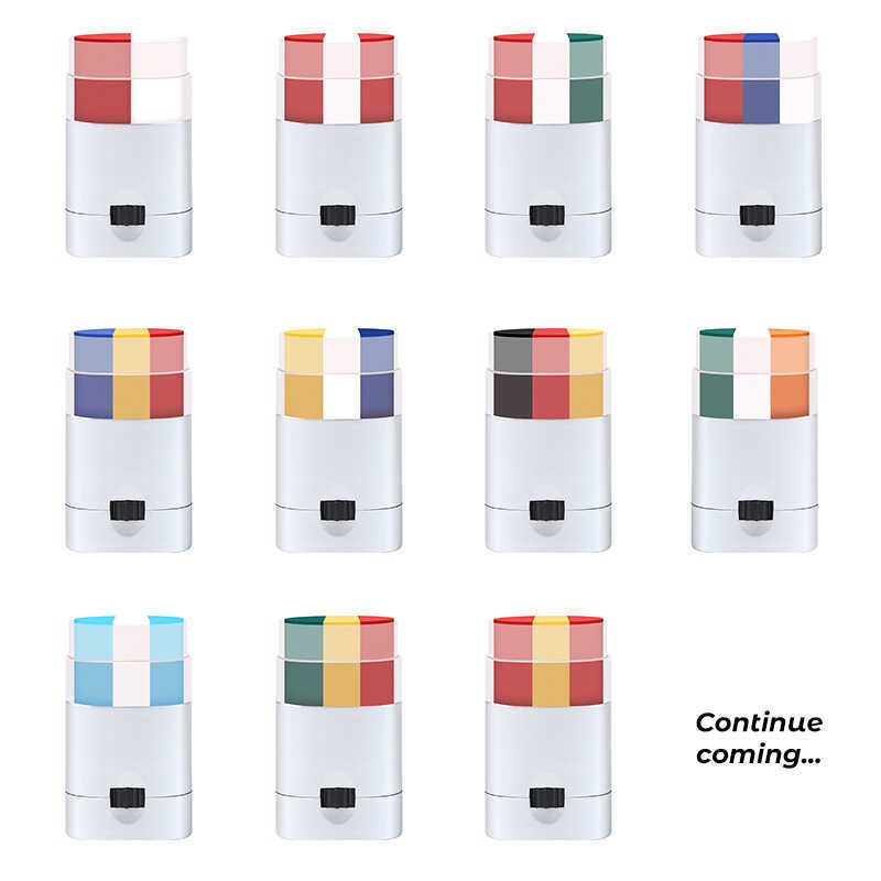 กิจกรรมปาร์ตี้ Graffiti วันหยุดสีน้ํามันฟุตบอลโลก Tricolor Face Paint Pen Body Paint Face Paint Pain