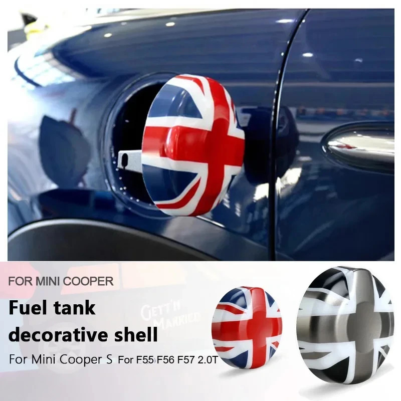 Car Fuel Tank Cover Decoration Sticker For MINI Cooper S JCW For F56 F55 F57 2.0T Auto-Styling Exte