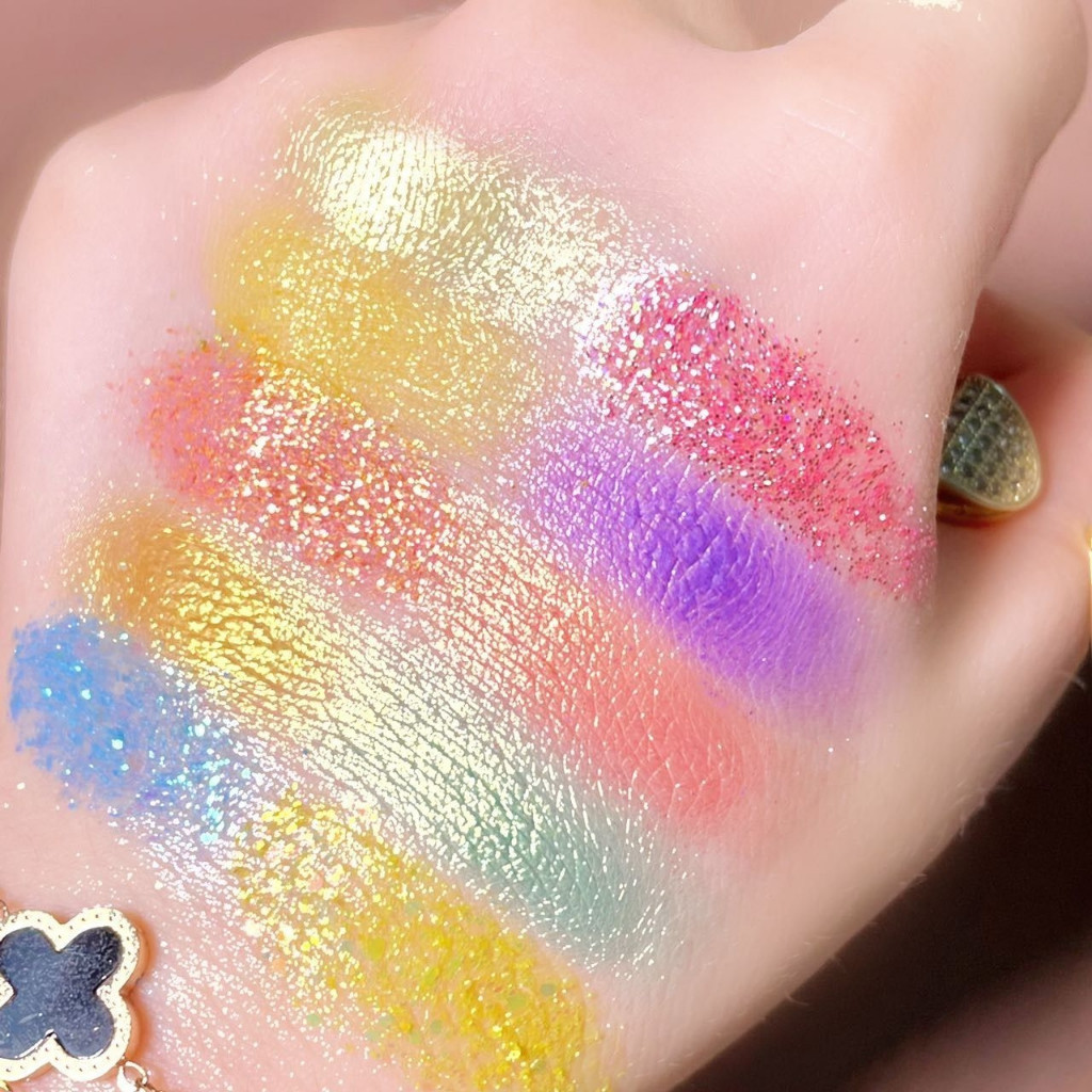 MGL Rainbow Candy 30 Color Eyeshadow Palette Gradient Pearl Color Eyeshadow เด็ก ๆ ในขั้นตอนที่ 1 ม