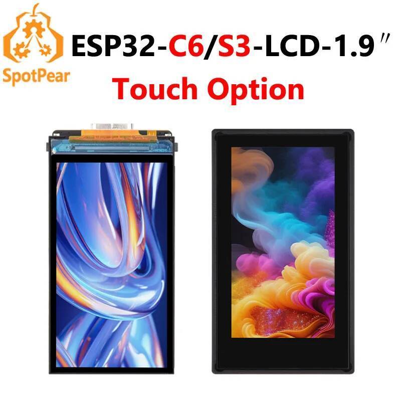 Waveshare ESP32-C6 1.9 นิ้วหน้าจอ LCD ESP32-S3 บอร์ดพัฒนา 1.9 นิ้ว Touch Option รองรับ WiFi 6 & Blue