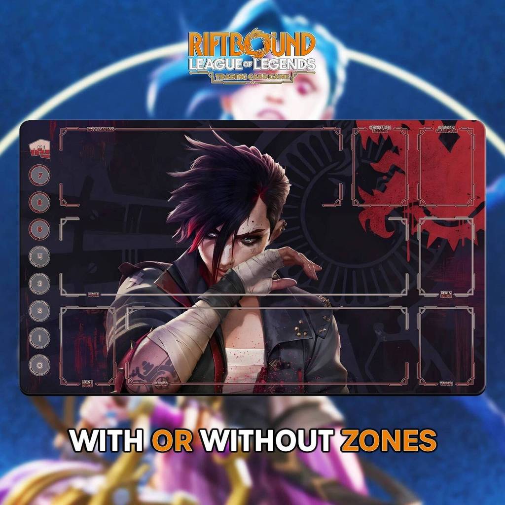 RIFTBOUND LOL TCG Playmat 24x14" (60*35ซม.) | Arcane VI - ขอบเย็บ