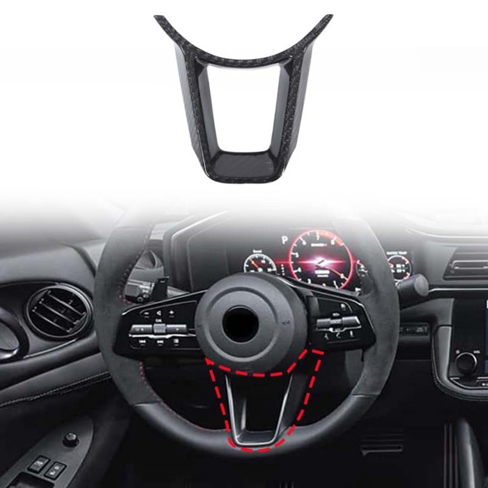 Real carbon fiber steering wheel U-shaped decorative frame for 2021+ Nissan 400Z/RZ34/Z35 car inter
