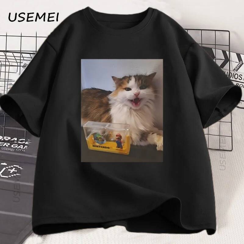 Forsaken Skin 007n7 Love Cat T เสื้อผู้ชายผู้หญิงเกมคอสเพลย์ Tshirt ตลกกราฟิก Tees ผ้าฝ้ายแขนสั้นรอบคอเสื้อยืด