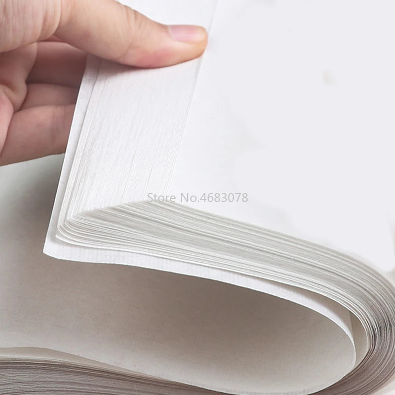 100pcs Xuan Paper Chinese Semi-Raw Rice Paper For Chinese Painting Calligraphy Or Paper Handicraft