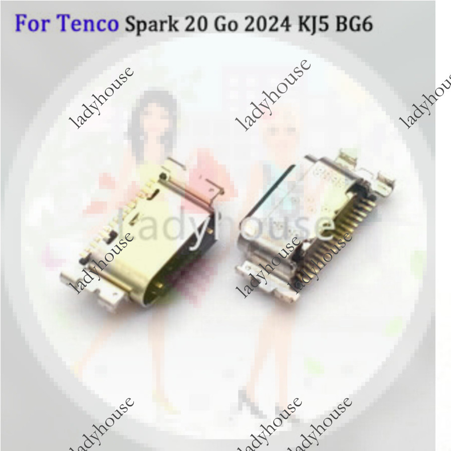2-10pcs USB ชาร์จพอร์ต Dock Connector สําหรับ Tenco Spark 20 Go 2024 KJ5 BG6 Type-C Charger อะไหล่ซ่อม