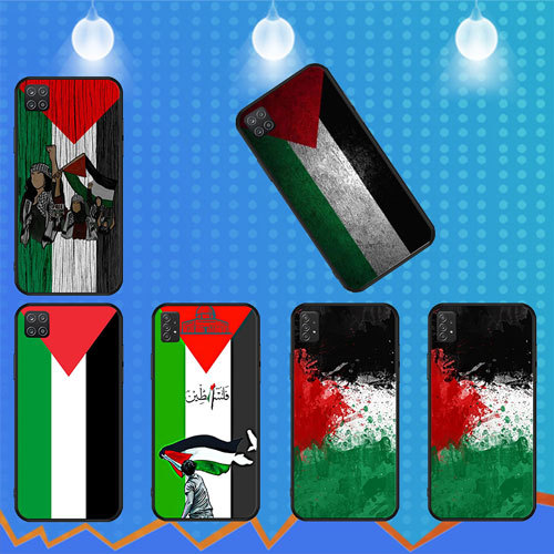 นุ่มสีดํา OPPO A74 F19 Pro Plus R9 F1 R9S A16 A16S A3X A40 A60 A80 A3pro ธงของ Palestine2 เคสโทรศัพท