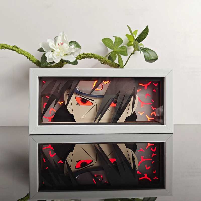 C Anime Light Box Led Strip Lights Anime Shadow Box Picture Frame 3D Paper Carving Usb Table Lamp M