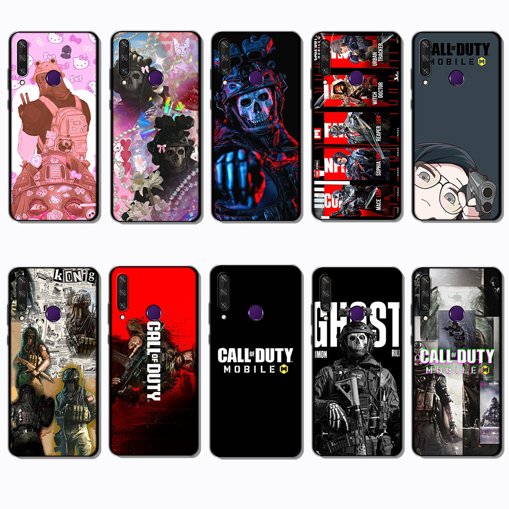 สําหรับ 3c Huawei Y6P Y7A Y8P Y9A Y5 Y6 Prime CODM เคส TPU สีดํานุ่ม