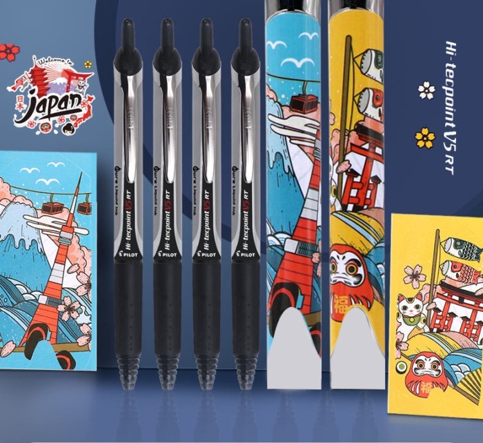 ญี่ปุ่นญี่ปุ่น PILOT PILOT PILOT Cherry Blossom Limited ปากกา BXRT-V5 กดปากกาเจล 0.5 สีดํา Fountain 