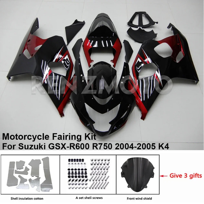 For SUZUKI GSXR 600 750 04-05 K4 K5 Fairing R/Z S4GA04 Motorcycle Set Body Kit decoration Plastic G