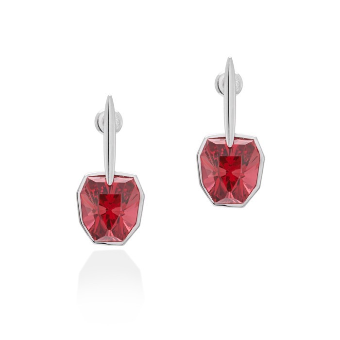 Lory Jewellery Lion Head Earrings E21042 Siamite #1659 Silver 925 ต่างหู เงินแท้ 925