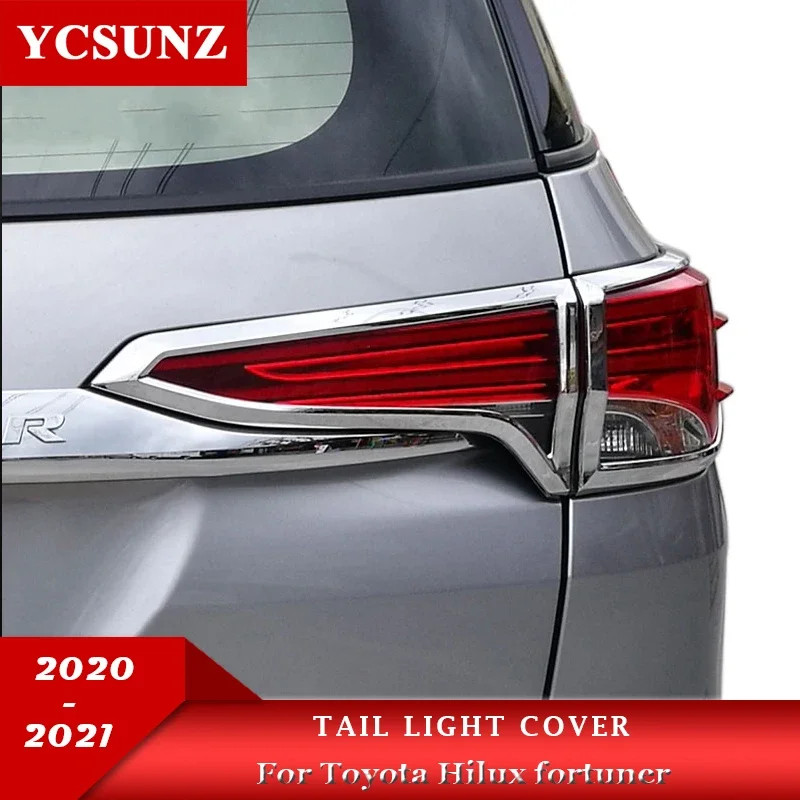 ABS Tail Light Cover For Toyota Hilux Fortuner SW4 2020 2021 2022 Rear Lamp hood Car Accessories Pa