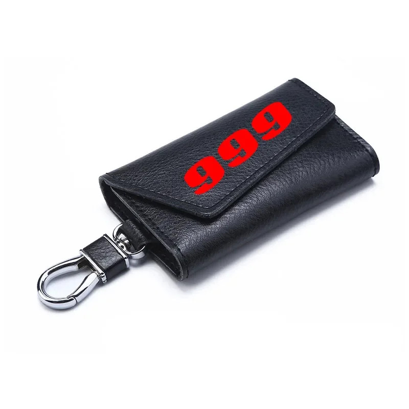 3D cowhide Key key case Holder Chain Collection Keychain for Ducati  999 S R 999R  Motorcycle Badge