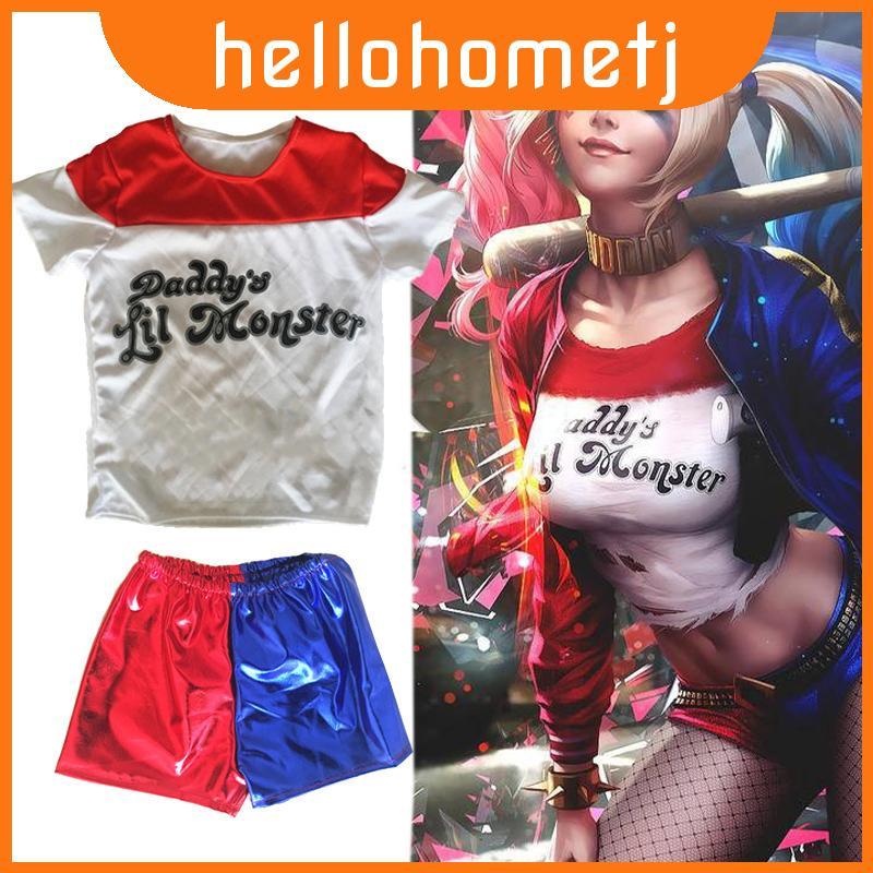ชุดฮัลโลวีนสาวที่น่าทึ่ง Featuring Suicide Squad Harley Quinn Design Kids For