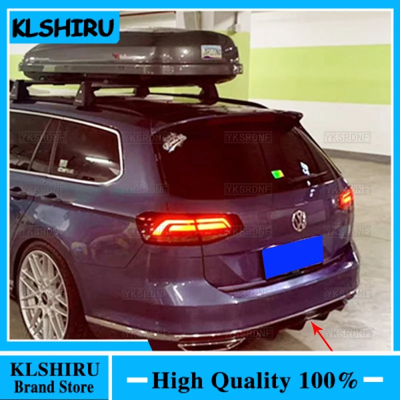 Car Styling ABS Paint Rear Bumper Lip Spoiler Trunk Diffuser Cover For Volkswagen VW Passat B8 Vari