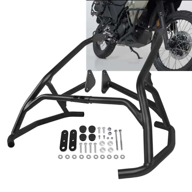 Motorcycle Front Rear Crash Bars Engine Guard For Kawasaki KLR 650 KLR650 Adventure KLR650E 2022-20