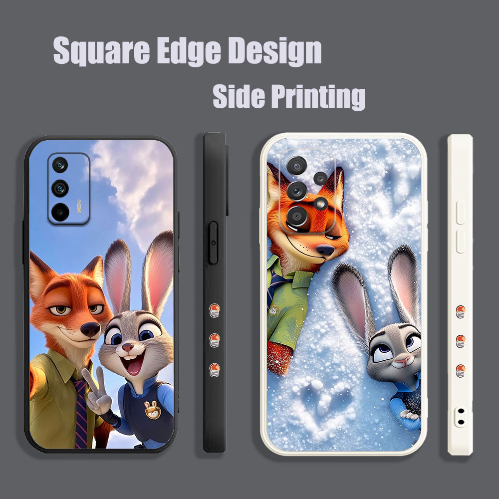 ปลอกสําหรับ OPPO A71 F9 Pro Reno6 Z Reno5 A94 A8 A31 2020 A1K A7X Zootopia Featuring Judy และ Nick แ