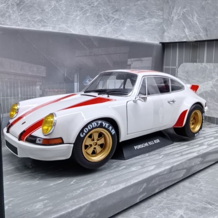 SOLIDO 1/18 Porsche 911 RSR 1973 Racing Model Alloy Front Wheel Steerable