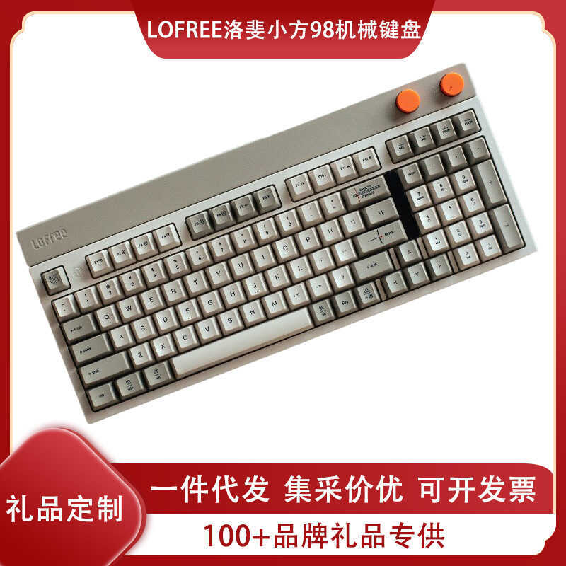 ใหม่ Lofree Lofree ปลั๊กร้อนสี่เหลี่ยมเล็กสามโหมดที่กําหนดเองสํานักงานไร้สายบลูทูธคีย์บอร์ดของขวัญเด