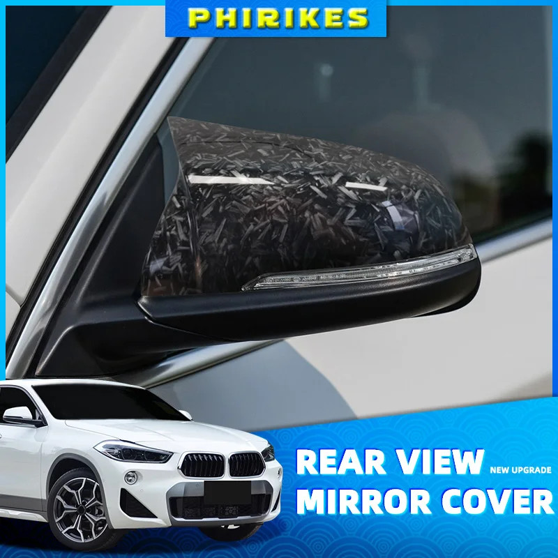 2Pcs Glossy Black Side Wing modified Rearview Mirror Cover caps For BMW X1 F48 X2 F39 Z4 G29 2GT F4