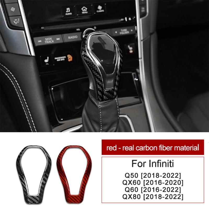 Cover for Infiniti Q50 Q60 QX60 QX80 2018-2022 Car Gear Shift Knob Shifter Accessories Interior Har
