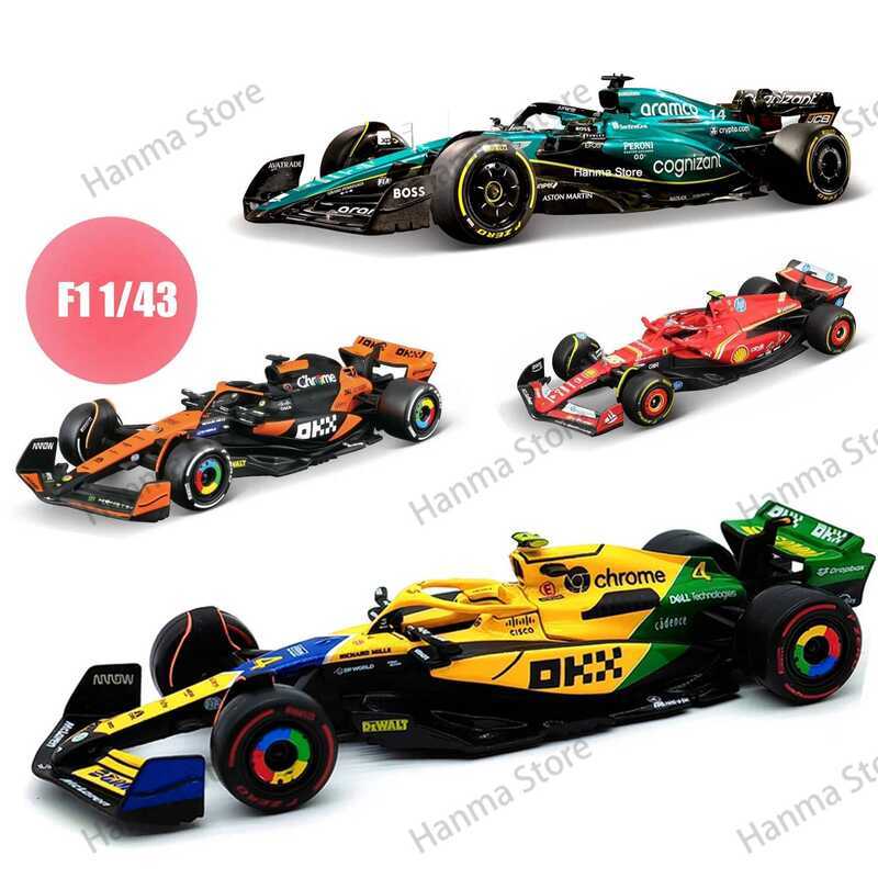 C Bburago 1:43 Mcl38 2025 Mercedes W16 #63 F1 Racing Red Bull Racing Formula Car Static Simulation