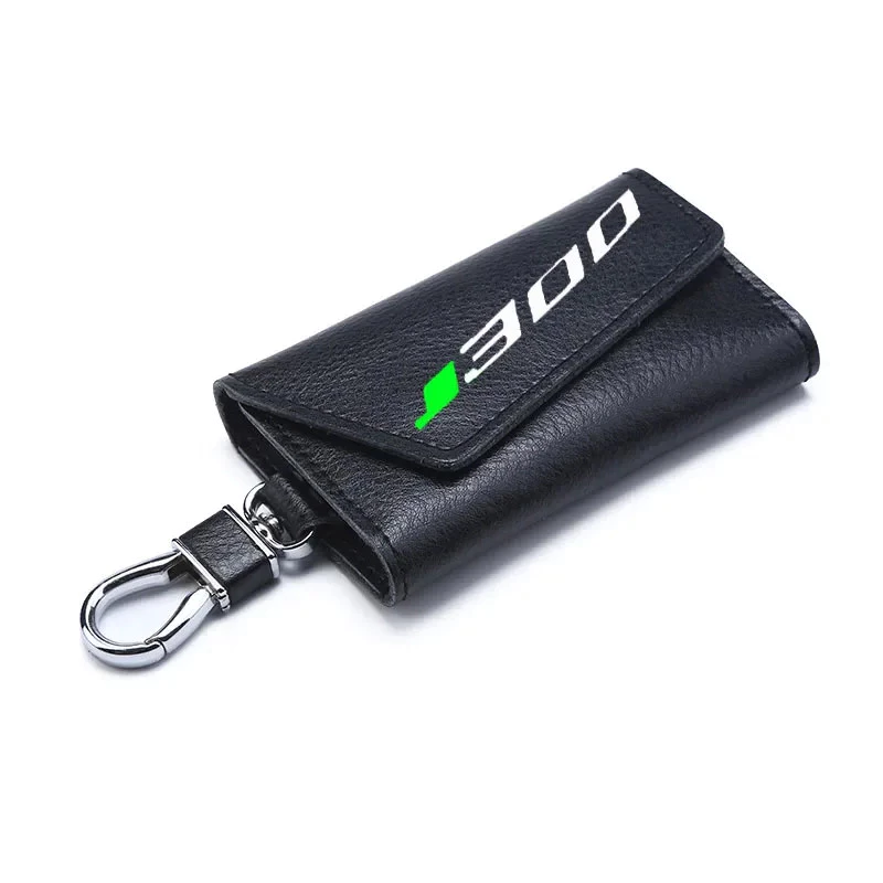 3D cowhide Key key case Holder Chain Collection Keychain for Kawasaki  J300  Logo Motorcycle Badge thumbnail 3