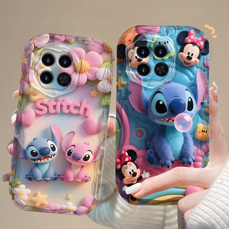 สําหรับ TECNO Camon 30 40 Prime Pro 5G 4G CL679 หรูหราแฟชั่นน่ารัก Stitch การ์ตูน 2D ซิลิโคนนุ่ม TPU