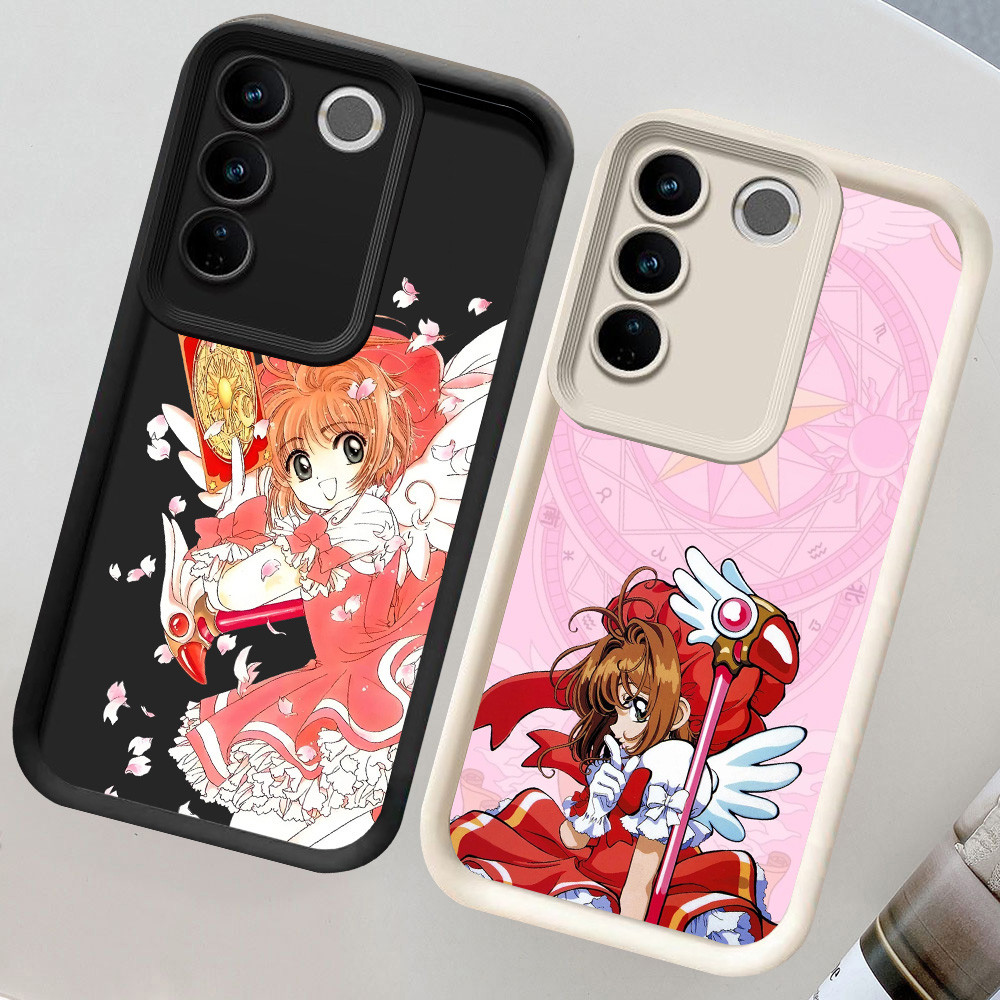 CH42 อะนิเมะ sakura Soft Casing สําหรับ VIVO V29E Y81s V29 Y81 Y100 Pro เคสป้องกัน