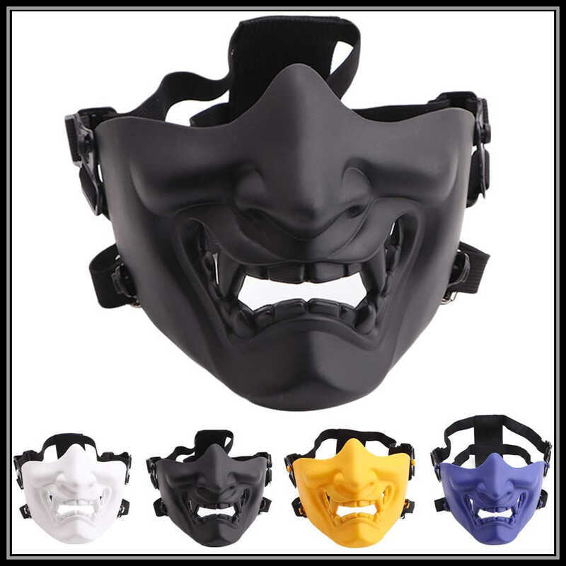 Halloween Ball Smile Prajna cos Velcro Girl Adult Male Grimace Half Face CS Mask Mask Mask
