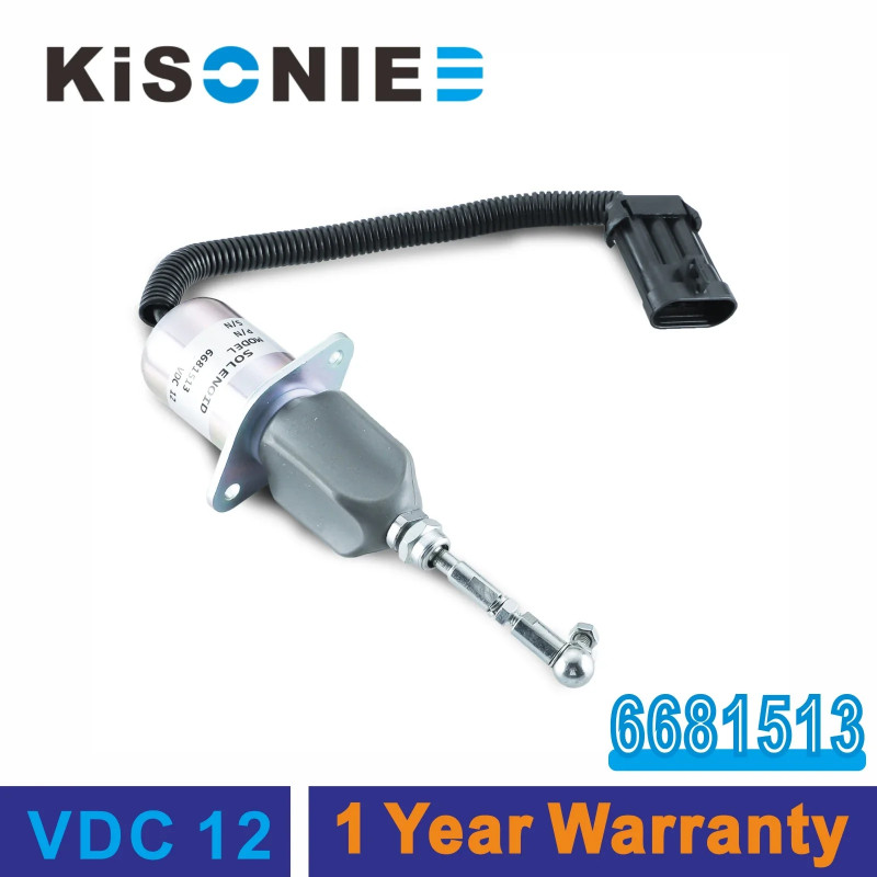 6681513 Fuel Shut Off Solenoid With Kit 6681512 6667992 6667993 for Bobcat Skid Steer S185 Bobcat E