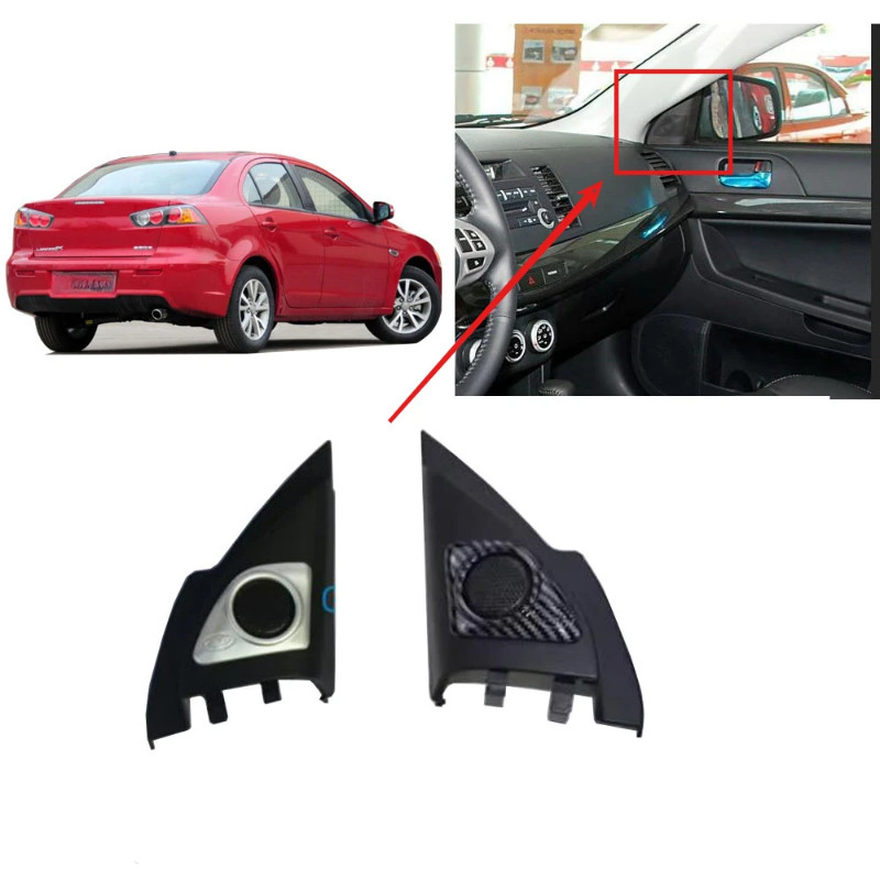 2 Pieces Front Door Horn Cover for Lancer CX CY CZ 7221A223 Front Door Trim Sash Speaker A Pillar T