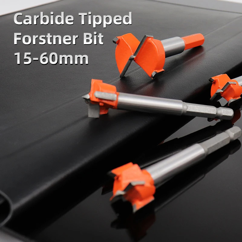 15-60mm Carbide Tipped Forstner Bit Set Boring Hole Saw Cutter Woodworking Drill Bits Set for Wood