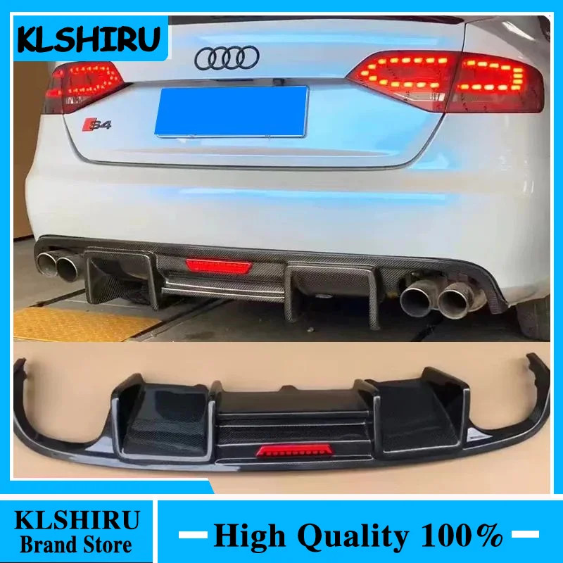 Carbon Fiber K Style Rear Bumper Diffuser Lip for Audi A4 B8 S4 2009 2010 2011 2012 Car Body Kit Re