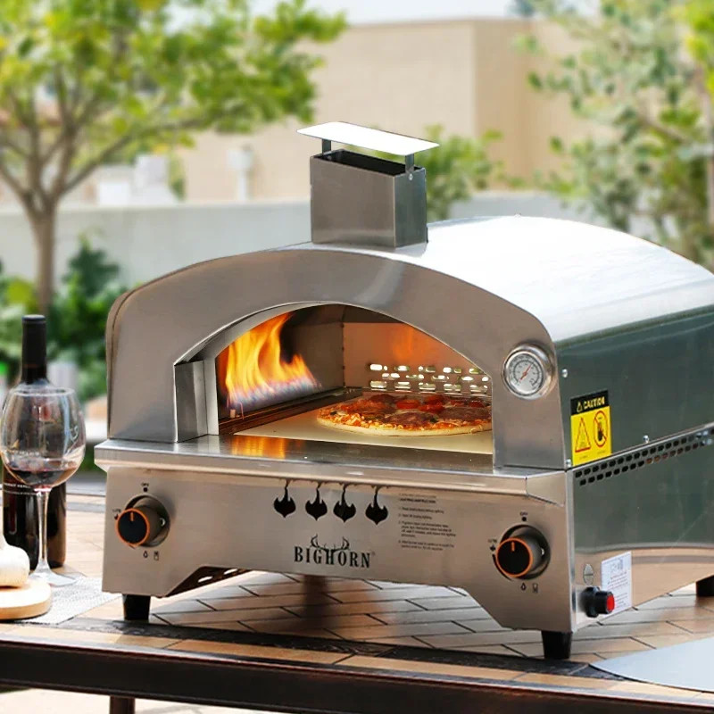 Gas Pizza Oven Household Kiln Italian Pizza Oven Stainless Steel Outdoor Portable  Portable Grill f