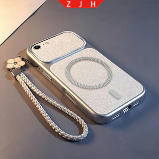 เหมาะสําหรับเคสโทรศัพท์ iPhone 16E ดีไซน์ใหม่ตะแกรงตาข่ายแหวนดูดแม่เหล็กกันกระแทกเคส TPDSC18