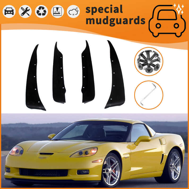 เหมาะสําหรับ 05-19 Chevrolet Corvette C6 C7 C8 รถยาง Splash-Proof Mudguard