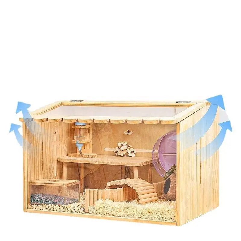 Hamster Cage Hamster Cage Acrylic Transparent Villa Golden Wire Bear Chicken Hedgehog Extra Large S