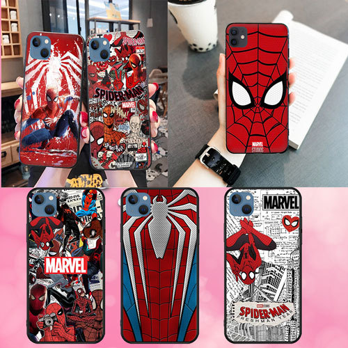 นุ่มสีดํา Xiaomi 8 Lite F1 A2 Lite A3 Poco F5 Pro F6 Pro x6 C71 F7 Spider Man2 เคสโทรศัพท์