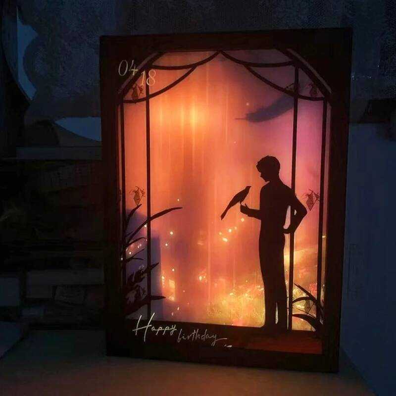 C In Stock NEW Anime Game Love And Deepspace Sylus Birthday Lighting Painting Doll Accessories Anim