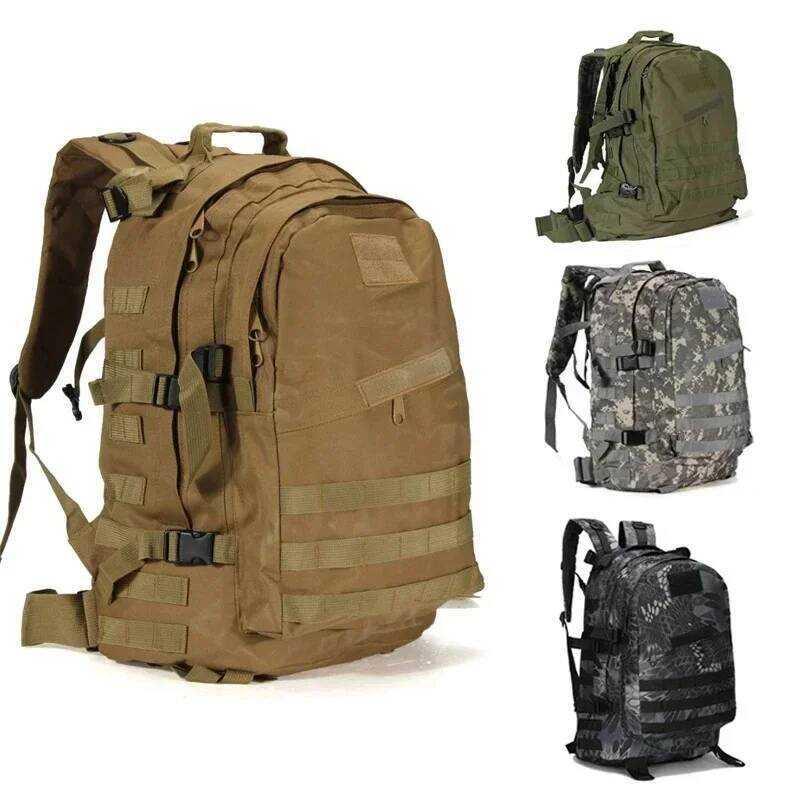 C 50L 3D Outdoors Tactical Backpack Molle Assault Waterproof Hunting Climbing Hiking Fishing Trekki