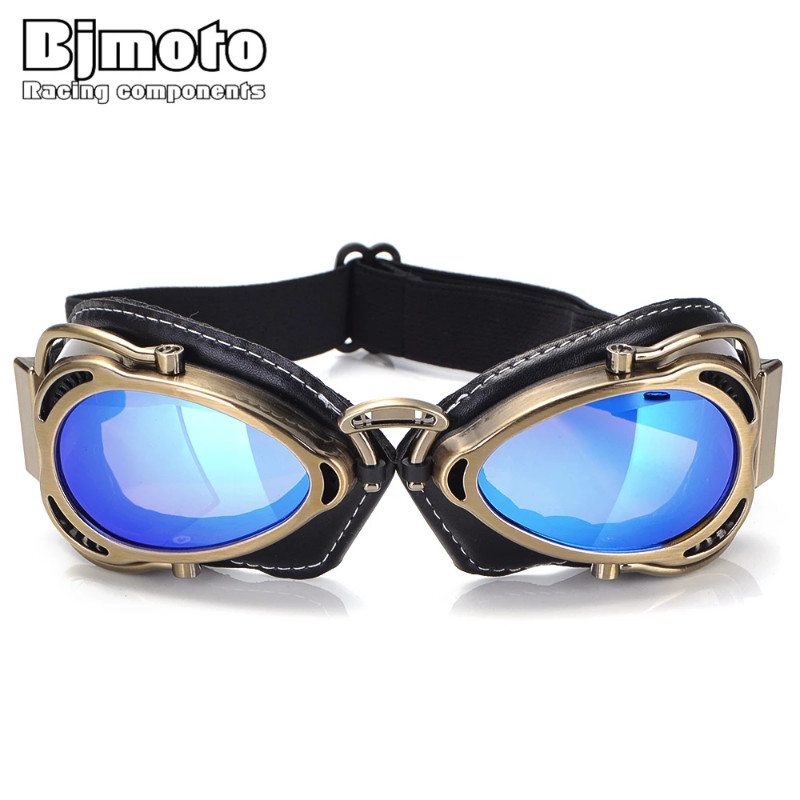 BJMOTO 2020 Cool MTB Biker Goggles Motorcycle Goggle Sunglasses Scooter Moto Aviateur Vintage Glass
