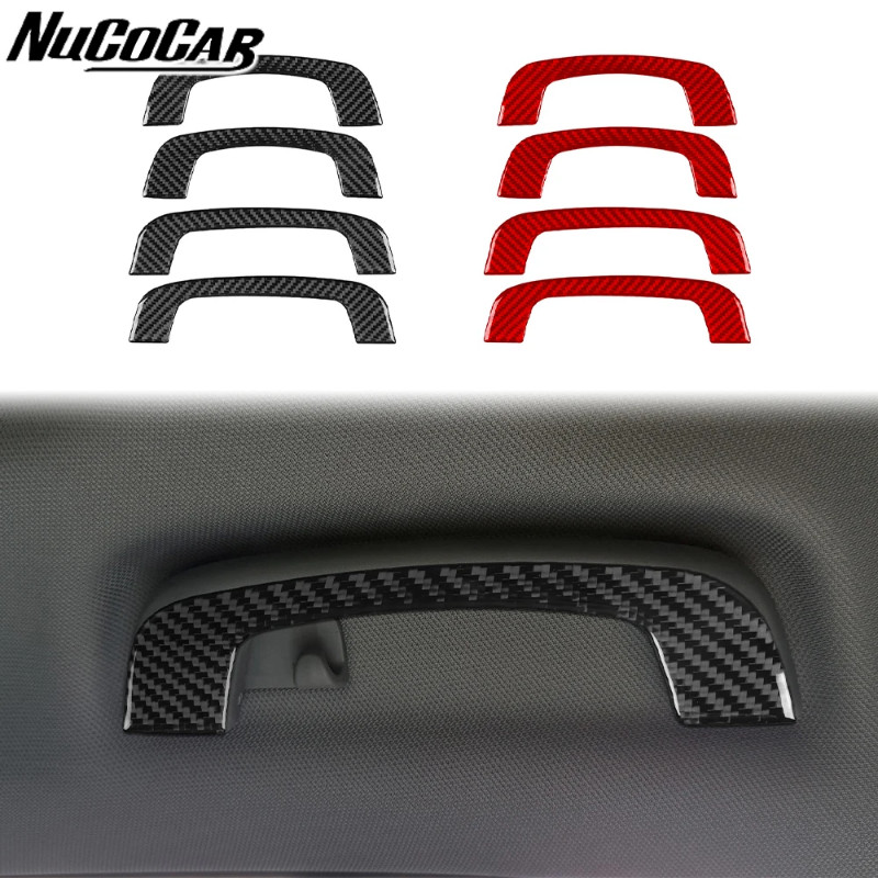 For BMW 5 Series i5 G60 G68 2024 2025 Carbon Fiber Roof handles Armrests panel Cover Car Accessorie